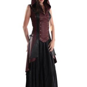 riding hood phoenix dress: custom Victorian leather apparel