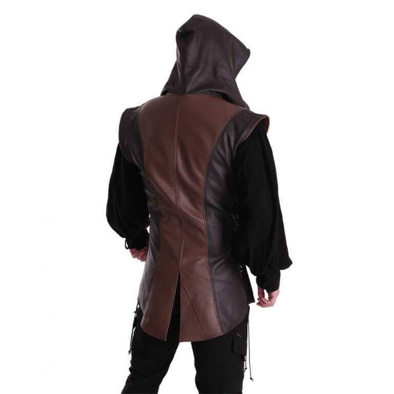 Ranger Short Custom Hooded Leather Vest