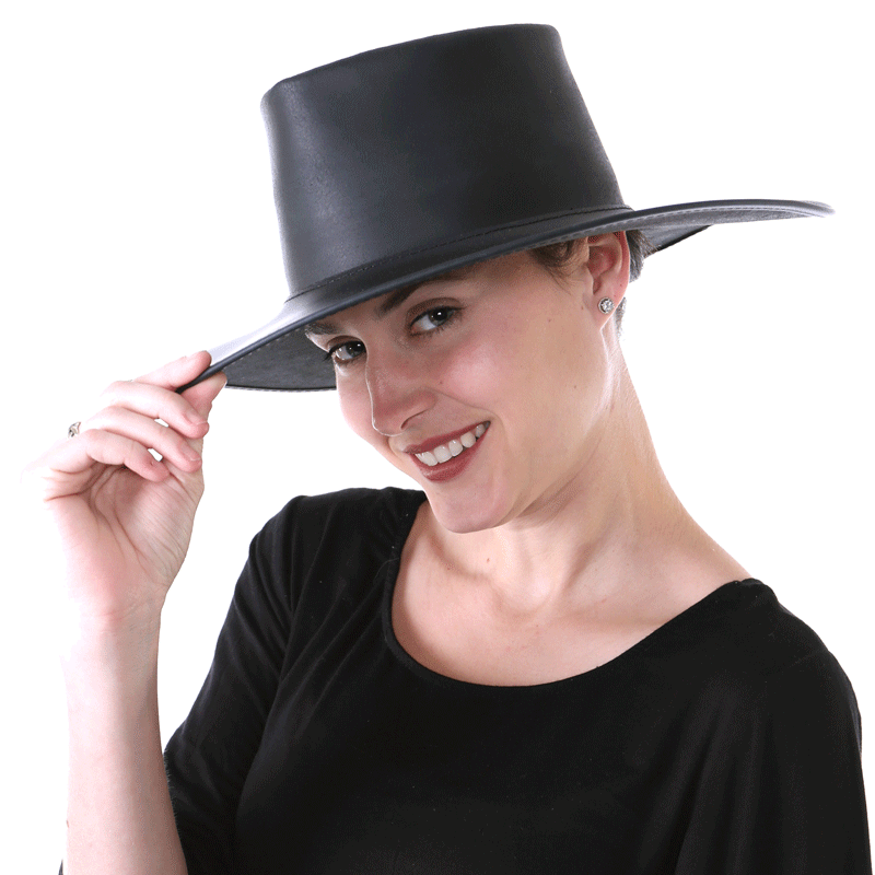 Cavalier Leather Hat - Pirate Fashions