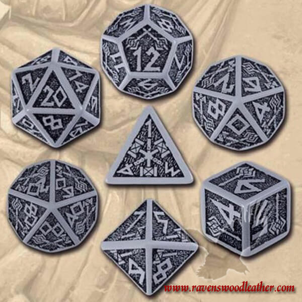 Dwarven Dice Set-Grey & Black