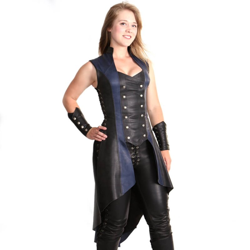 Assassin Phoenix Dress custom leather tailcoat dress