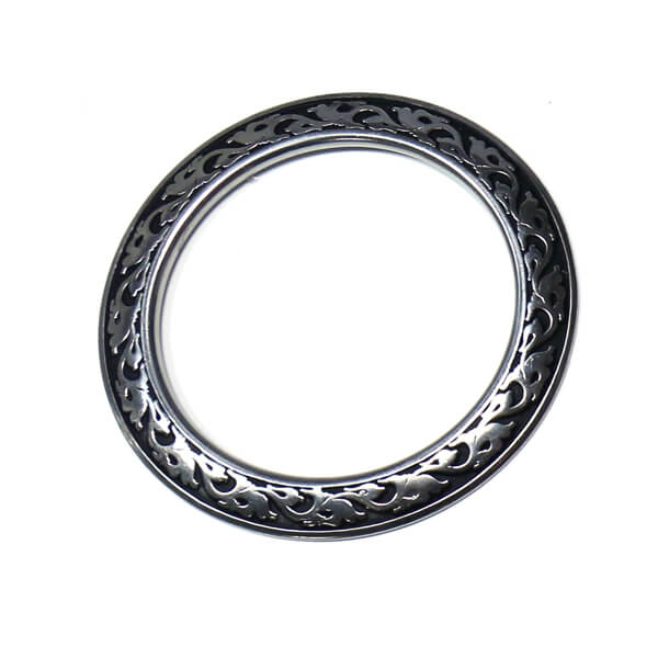 O-RING FLORAL 2.75 SHADOW SILVER