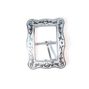 1 1/2" Floral Buckle Square Bright