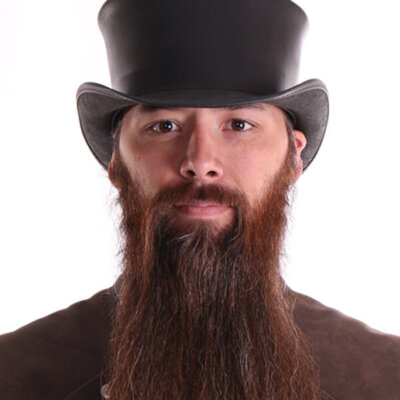 Black Leather Top hat