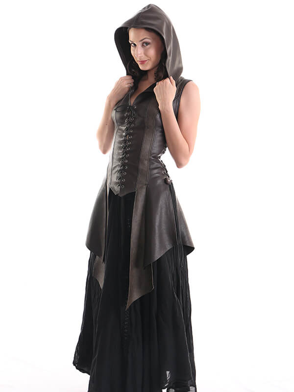 Nyx Raven leather dress