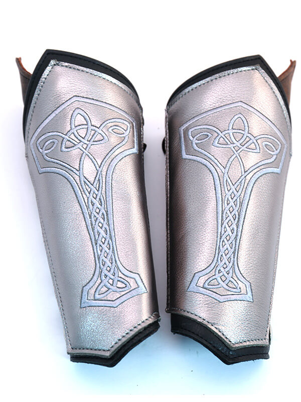 thor bracer with mjolnir embroidery