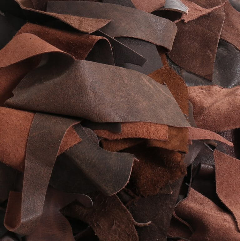 Assorted Black Leather Scraps
