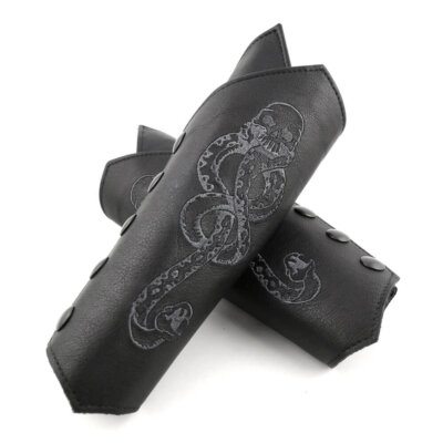 Men's Dueling Bracers : Snake and Skull