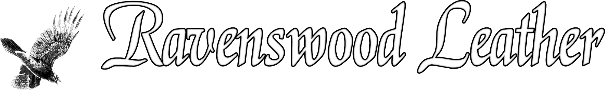 Ravenswood Leather Logo Horizontal White