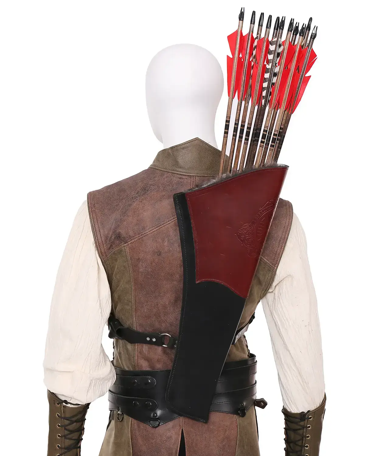 Outil Carquois Sangle-On Porte-flèche Traditionnel Arc Long Recourbe