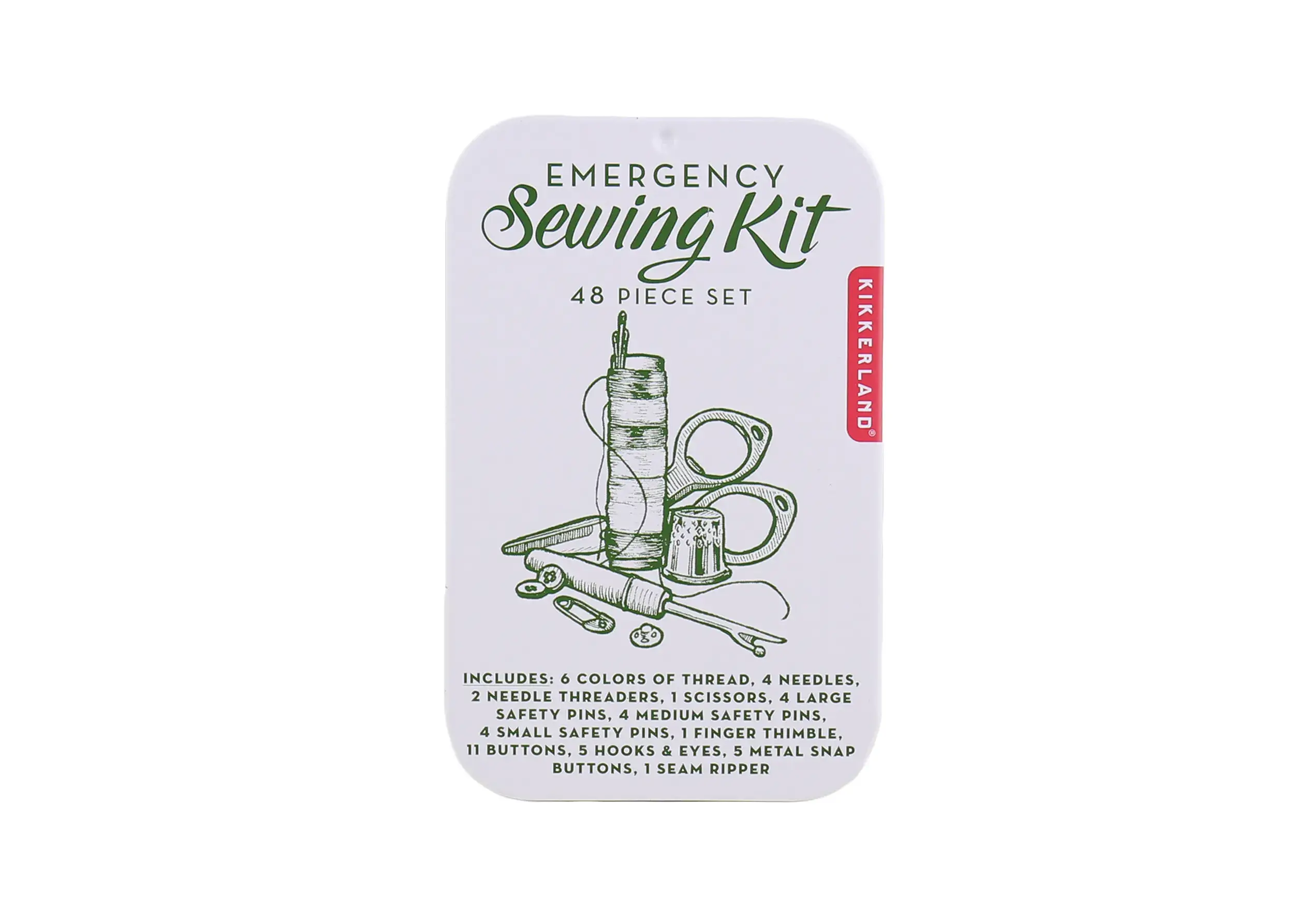 New Sealed* Kikkerland Emergency Sewing Kit - 48 Piece Set