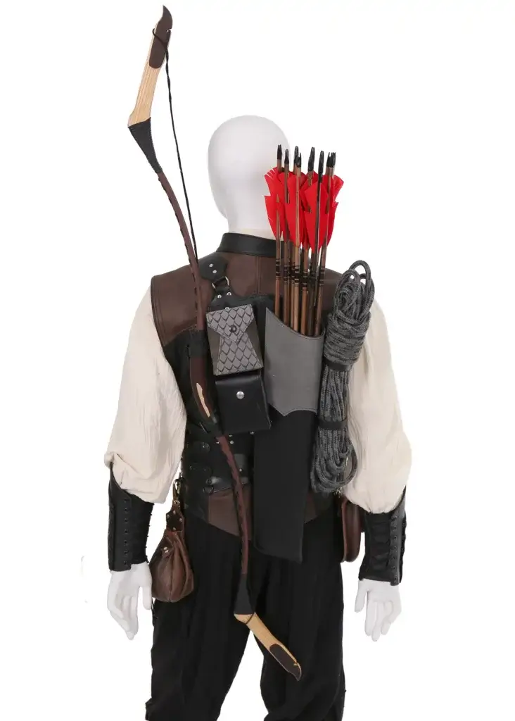 Petite Elf Quiver - Slim Leather Arrow Holder for Archery