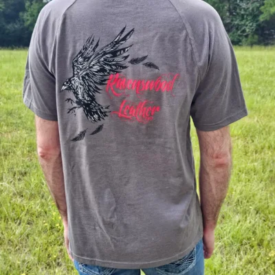 Raven Feathers T-Shirt - Grey