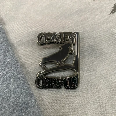 Comfy Corvus Enamel Pin