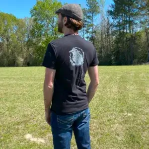Ruffled Raven T-shirt - Black